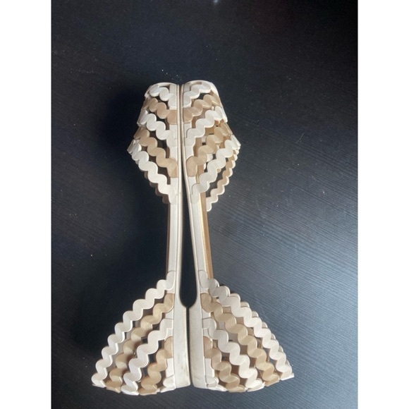 Women's Melissa Flats, Size 26½, White Gold - Picture 6 of 6